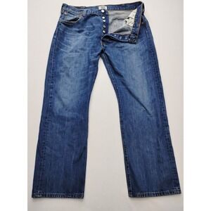 Levis 501 Original Mens Medium Wash Blue Denim Straight Leg Jeans 38x30 Faded